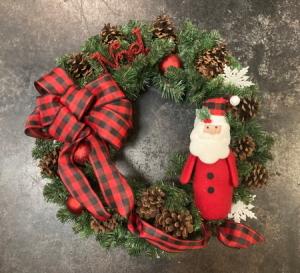 Buffalo Santa Wreath
