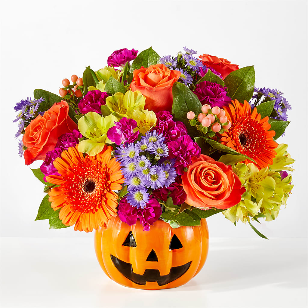 Tricks & Treats Pumpkin – DIVINE FLORAL & GIFTS, Arlington TX