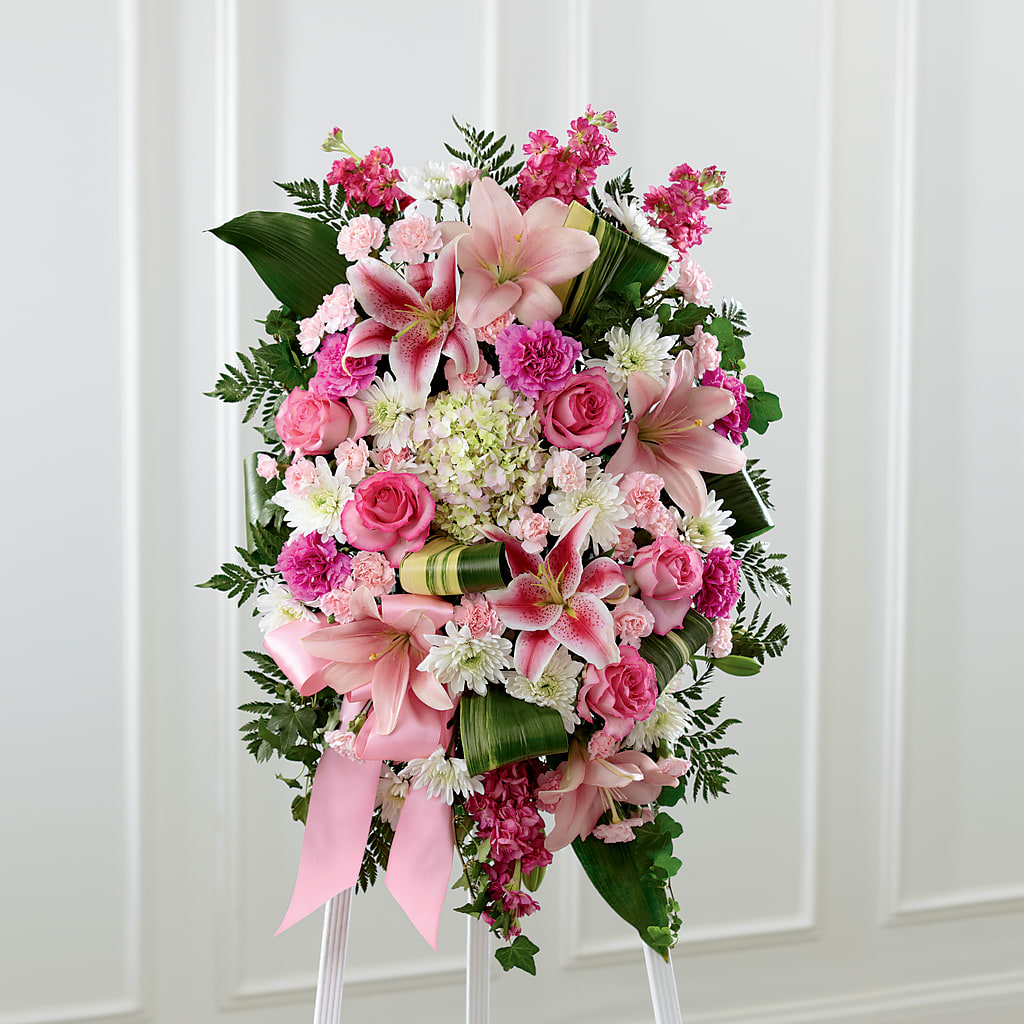 Comforting Standing Spray – DIVINE FLORAL & GIFTS, Arlington TX