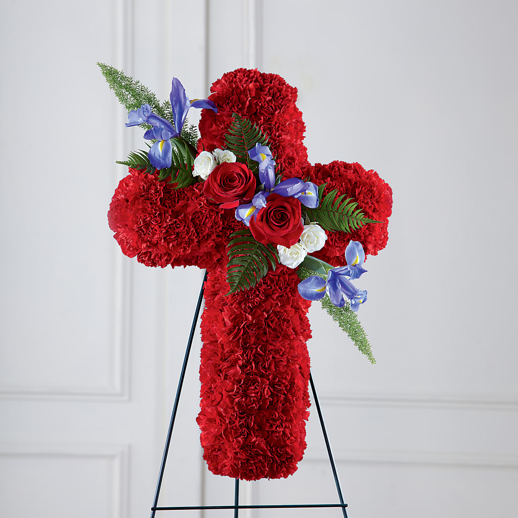 Faithful Hero Floral Cross – DIVINE FLORAL & GIFTS, Arlington TX