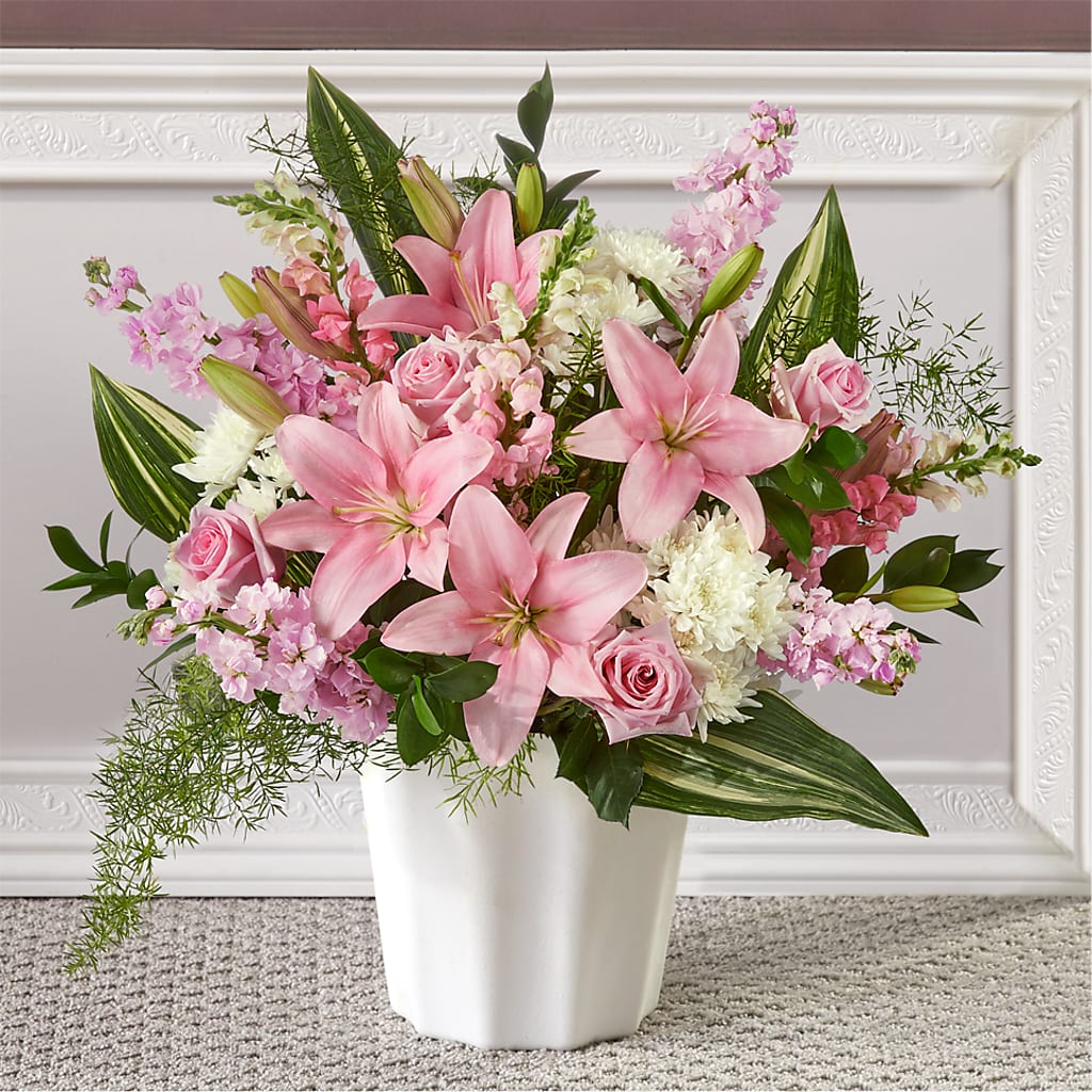 Simply Serene Floor Basket – DIVINE FLORAL & GIFTS, Arlington TX