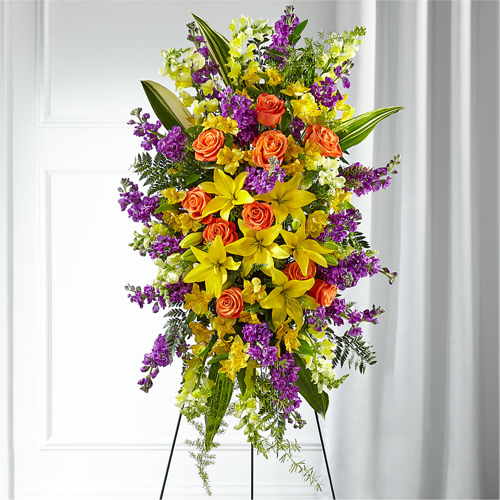 Thoughtful Prayers Standing Spray – DIVINE FLORAL & GIFTS, Arlington TX