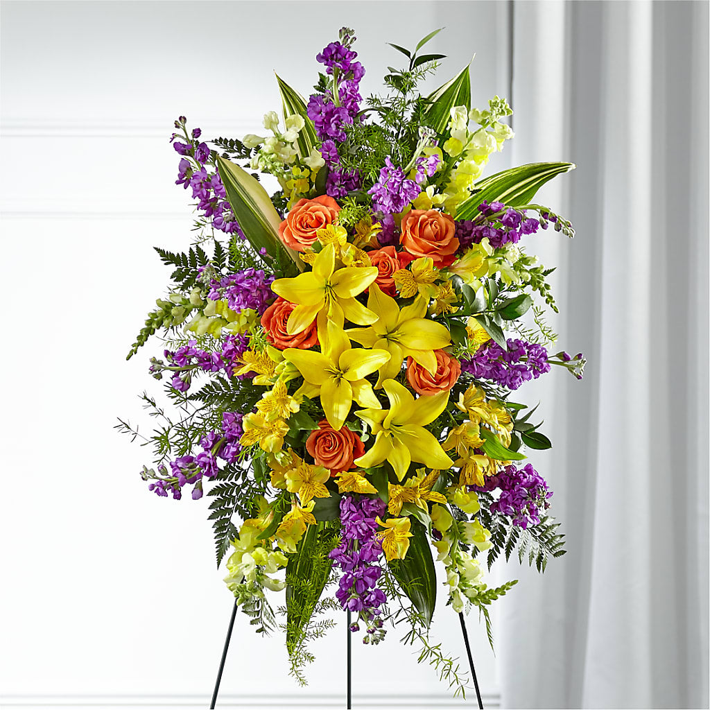Thoughtful Prayers Standing Spray – DIVINE FLORAL & GIFTS, Arlington TX