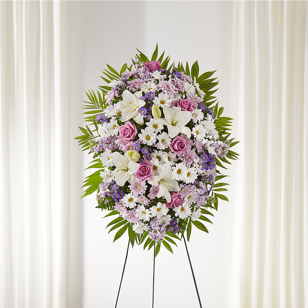 Surrounded by Love Standing Spray – DIVINE FLORAL & GIFTS, Arlington TX
