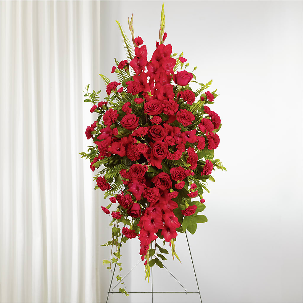 From the Heart Standing Spray – DIVINE FLORAL & GIFTS, Arlington TX