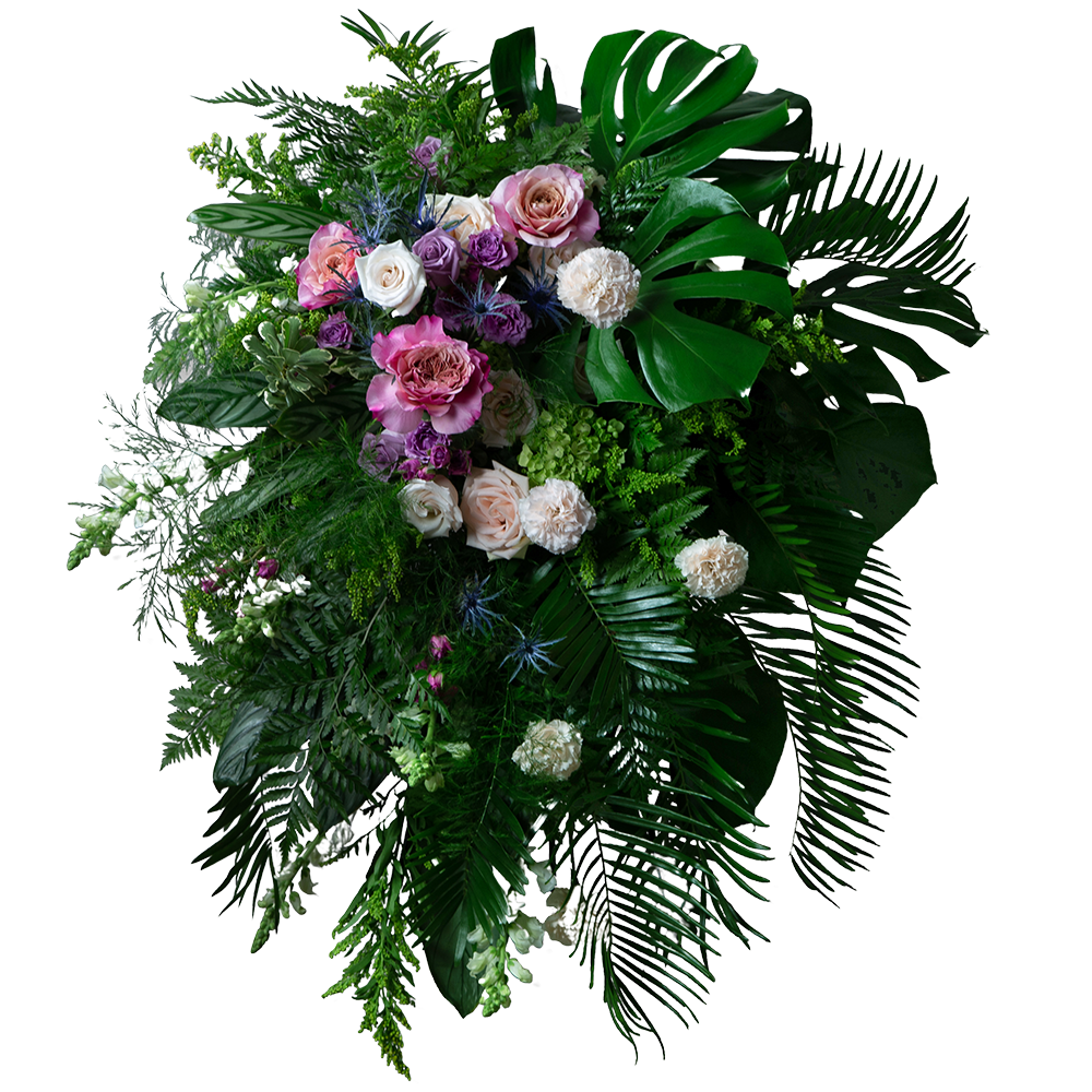 Heartfelt Remembrance Standing Spray -Premium – DIVINE FLORAL & GIFTS, Arlington TX