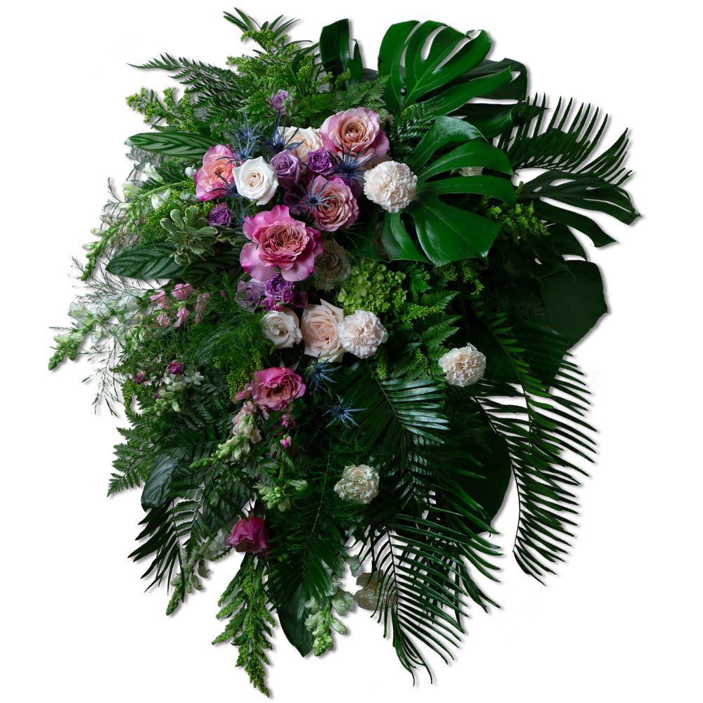 Heartfelt Remembrance Standing Spray -Ultra Premium – DIVINE FLORAL & GIFTS, Arlington TX