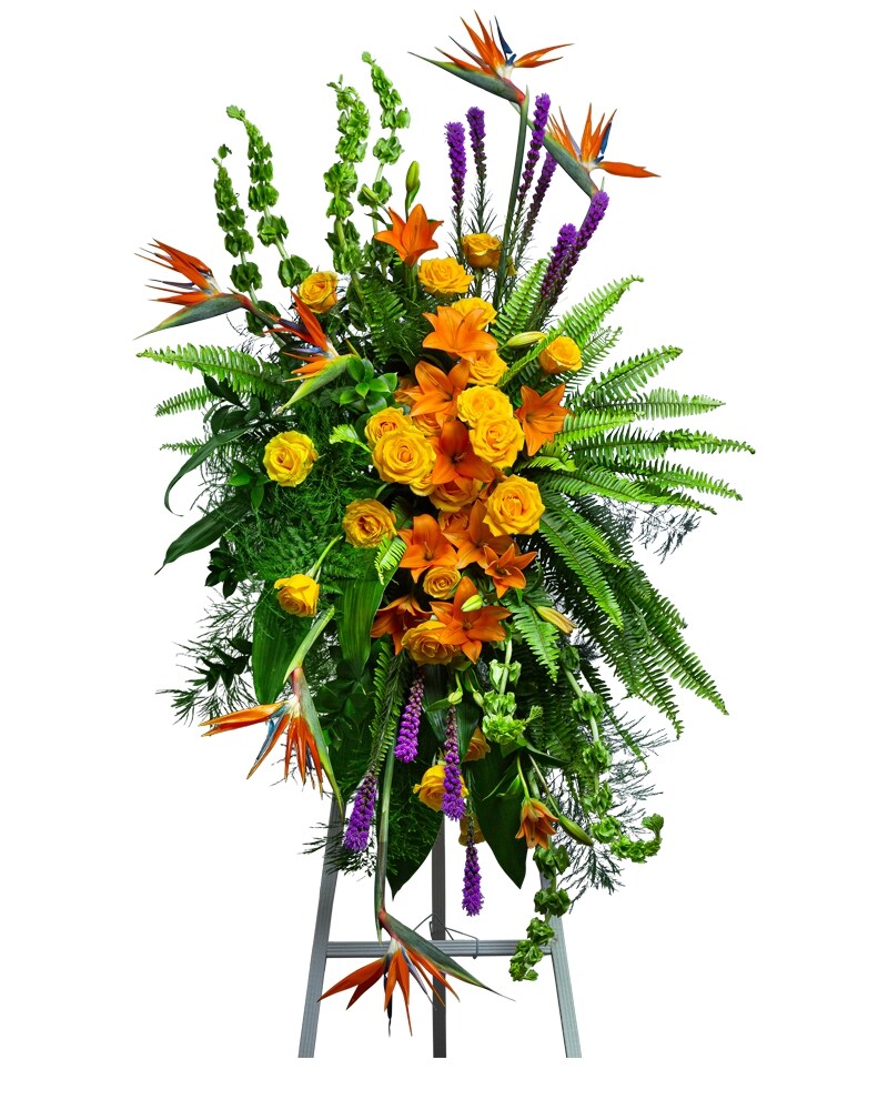 Birds of Solace Sympathy Standing Spray – DIVINE FLORAL & GIFTS, Arlington TX