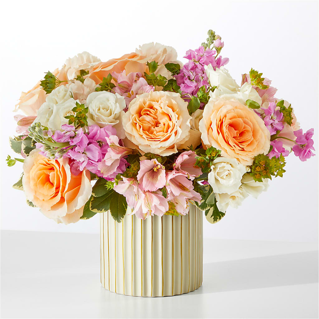 Paradise Bouquet with Ivory Vase – DIVINE FLORAL & GIFTS, Arlington TX