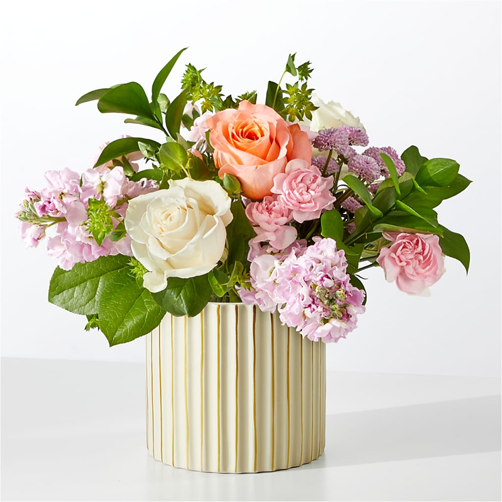 French Market Bouquet with Ivory Vase – DIVINE FLORAL & GIFTS, Arlington TX