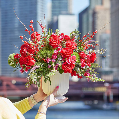 Big Red Bow Bouquet – DIVINE FLORAL & GIFTS, Arlington TX