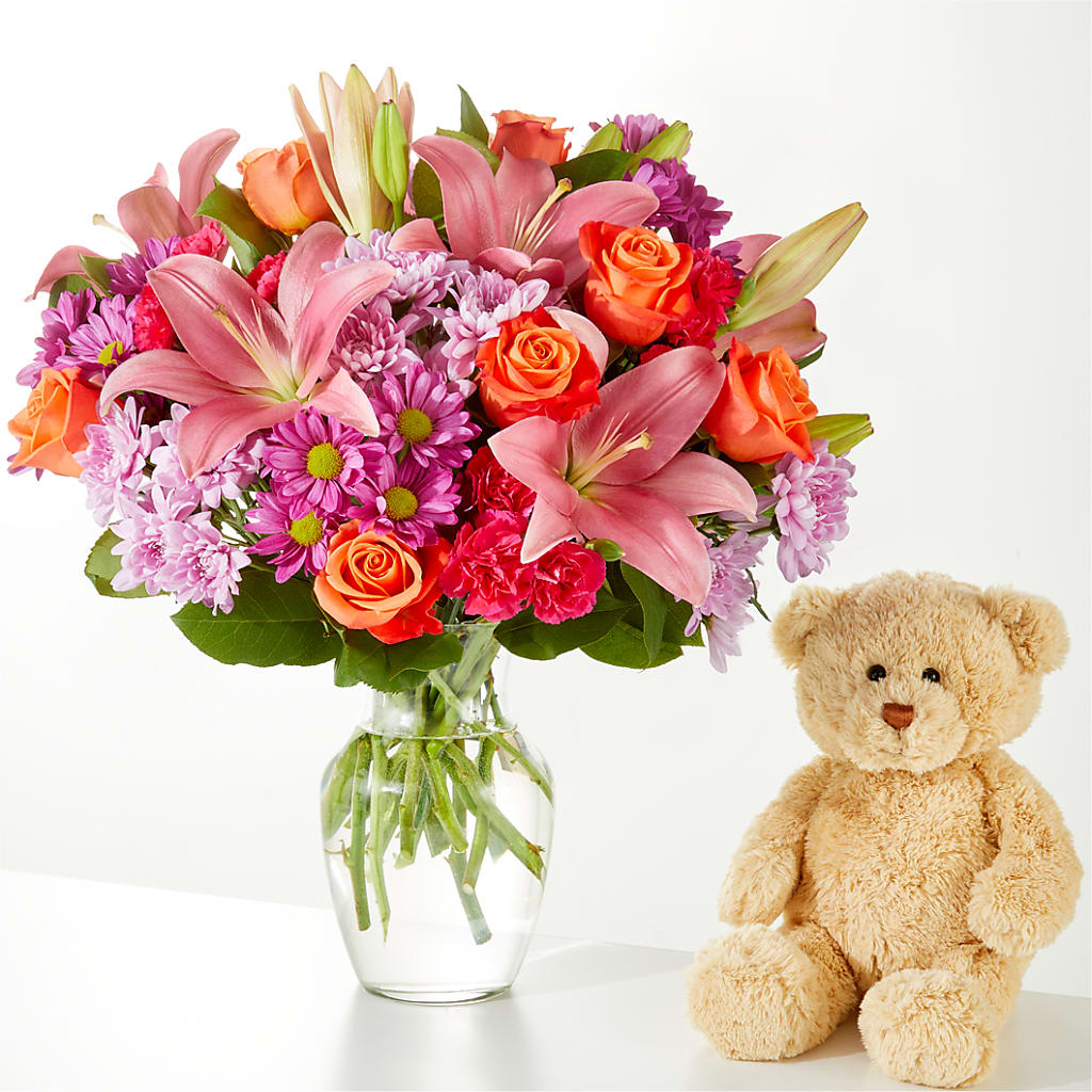 One and Only Bouquet and Bear Bundle – DIVINE FLORAL & GIFTS, Arlington TX