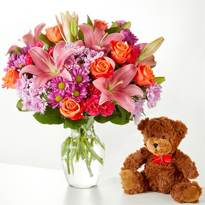 One and Only Bouquet and Bear Bundle – DIVINE FLORAL & GIFTS, Arlington TX