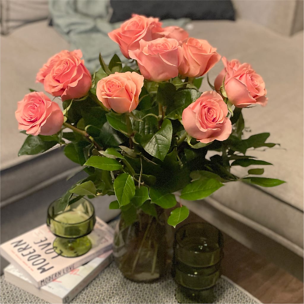 Long Stem Pink Rose Bouquet – DIVINE FLORAL & GIFTS, Arlington TX