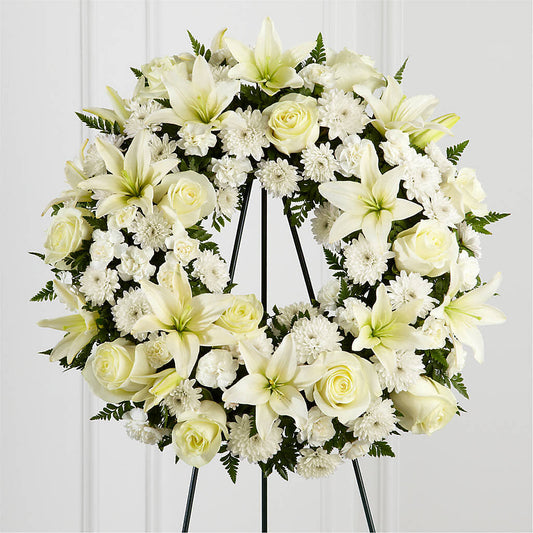 Treasured Tribute Wreath – DIVINE FLORAL & GIFTS, Arlington TX
