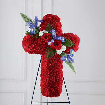 Faithful Hero Floral Cross – DIVINE FLORAL & GIFTS, Arlington TX