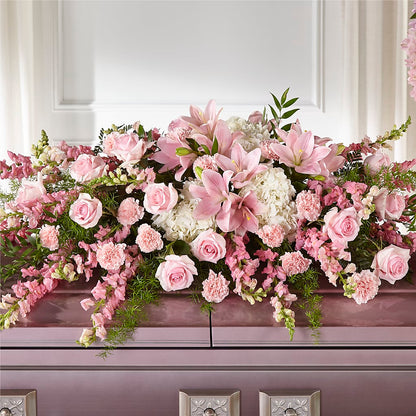Life & Remembrance Casket Spray – DIVINE FLORAL & GIFTS, Arlington TX