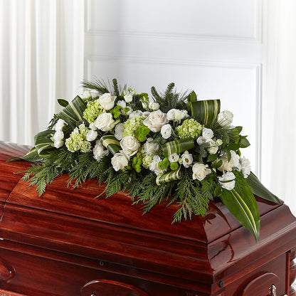 Hopeful Gesture Casket Spray – DIVINE FLORAL & GIFTS, Arlington TX