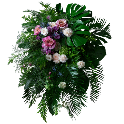 Heartfelt Remembrance Standing Spray -Premium – DIVINE FLORAL & GIFTS, Arlington TX