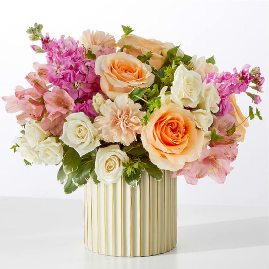 Paradise Bouquet with Ivory Vase – DIVINE FLORAL & GIFTS, Arlington TX