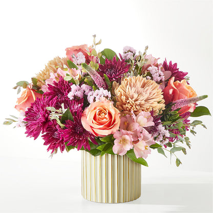 Berry Cobbler Bouquet with Ivory Vase – DIVINE FLORAL & GIFTS, Arlington TX