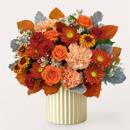 Merlot Bouquet with Ivory Vase – DIVINE FLORAL & GIFTS, Arlington TX