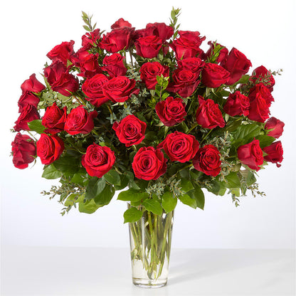 Forever Yours Fifty Stem Red Rose Bouquet – DIVINE FLORAL & GIFTS, Arlington TX